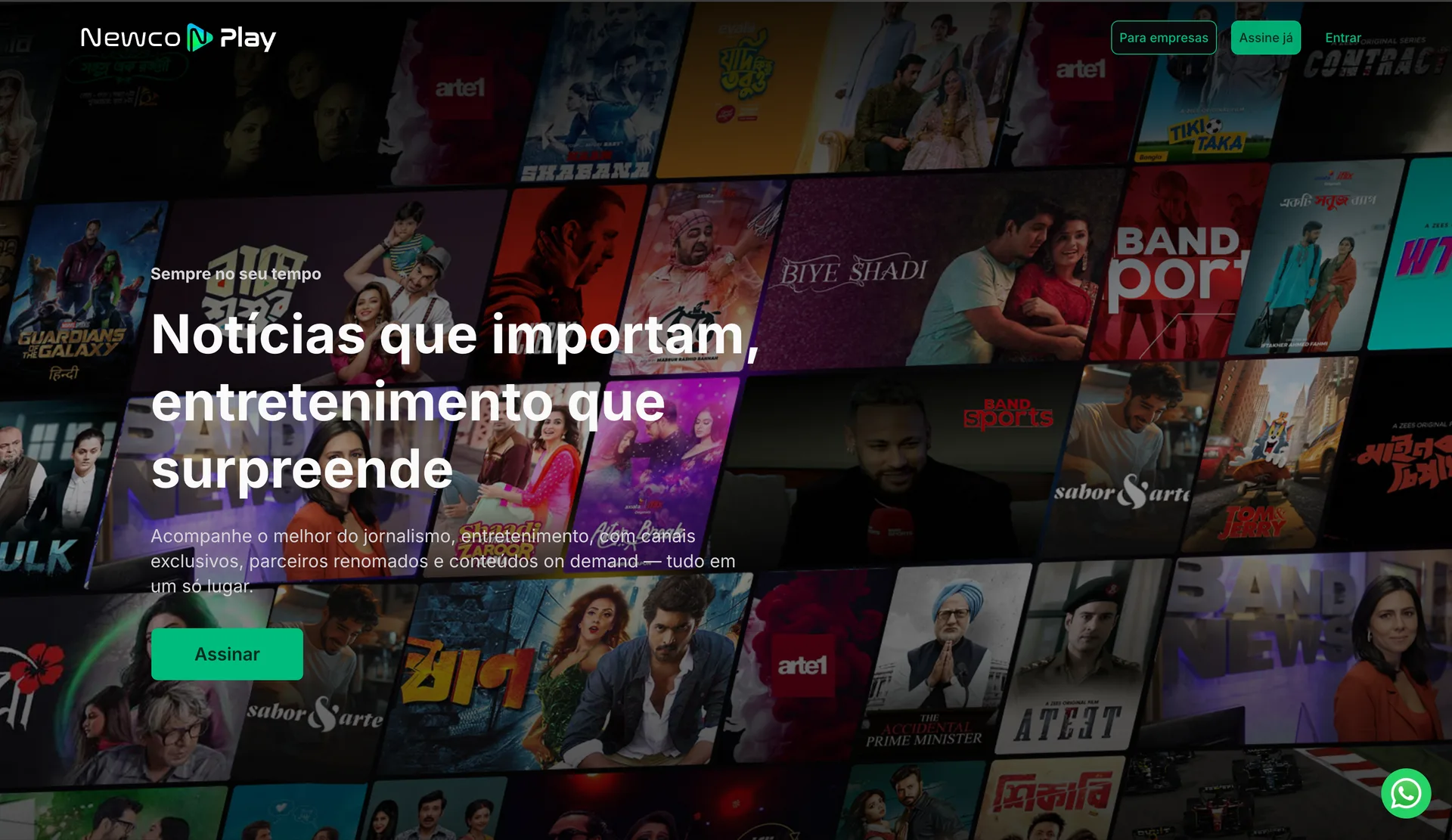 Plataforma Newco Play — streaming e distribuição digital