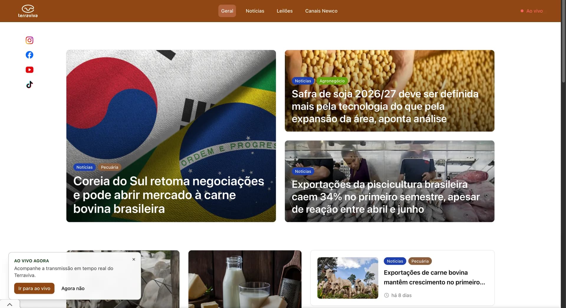 Portal Terra Viva — agronegócio e mercado agropecuário