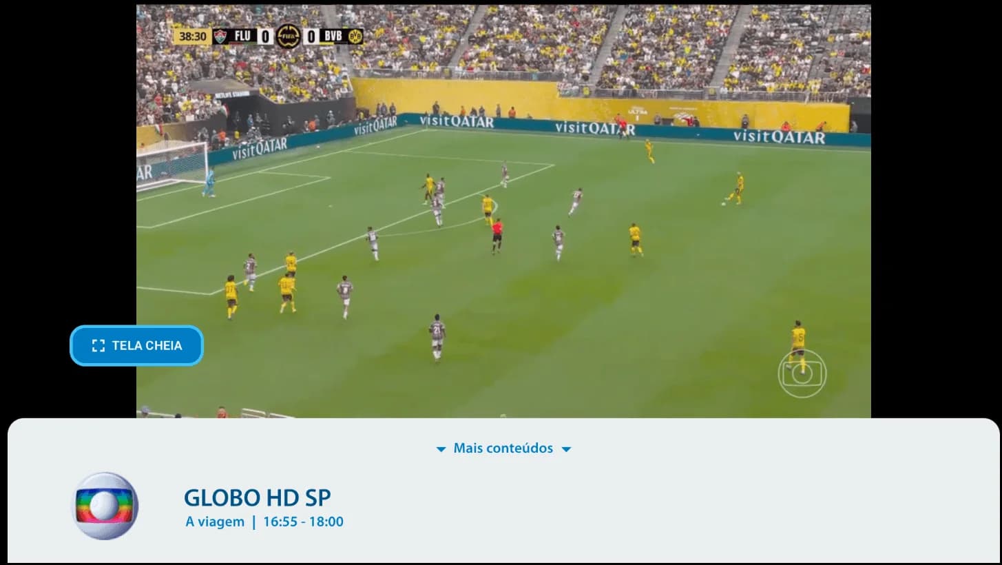Transmissão ao vivo integrando múltiplas fontes
